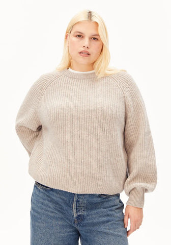 ARMEDANGELS RIB KNIT SWEATER Honey Melange