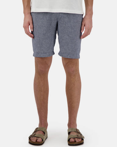 Colours & Sons 9224-970 Shorts-Linen Blend Check 677 River Twill