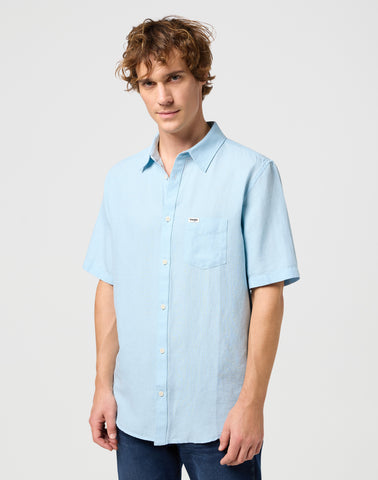 Wrangler 1 Pocket Shirt Dream Blue 112352188