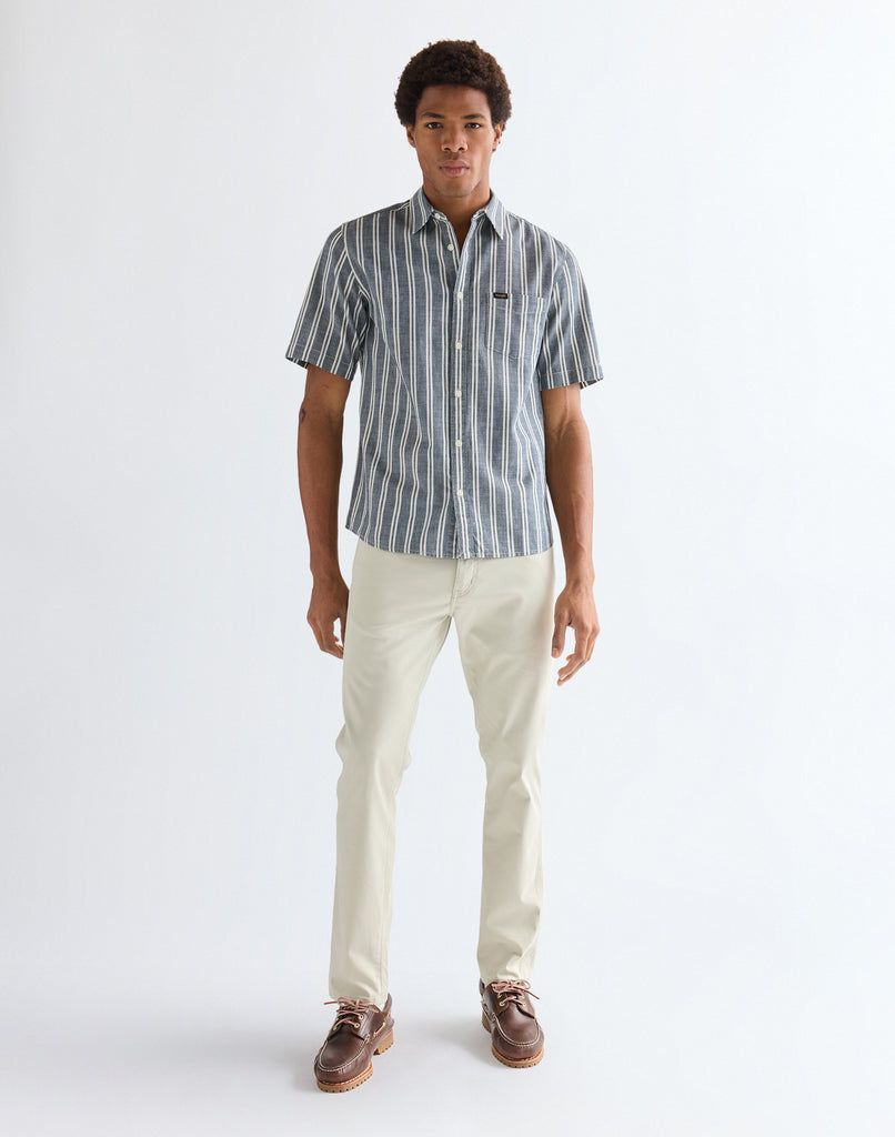WRANGLER SS CHAMBRAY SHIRT Dark Stripe