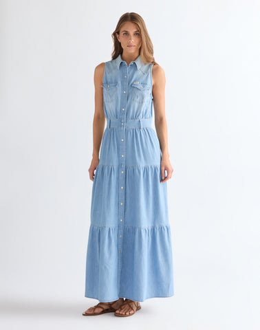 WRANGLER TIERED MAXI DRESS Kaia