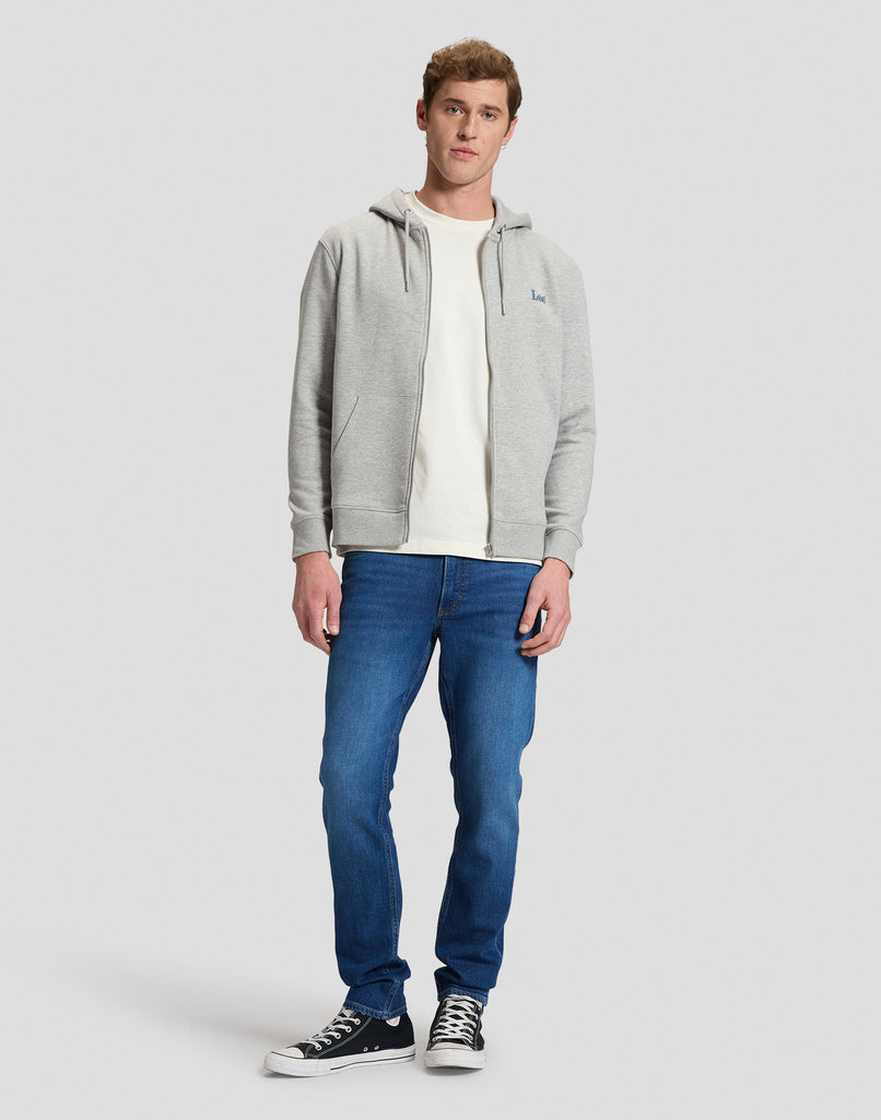 LEE ESS LEE FULL ZIP HOODIE Mid Grey Mele