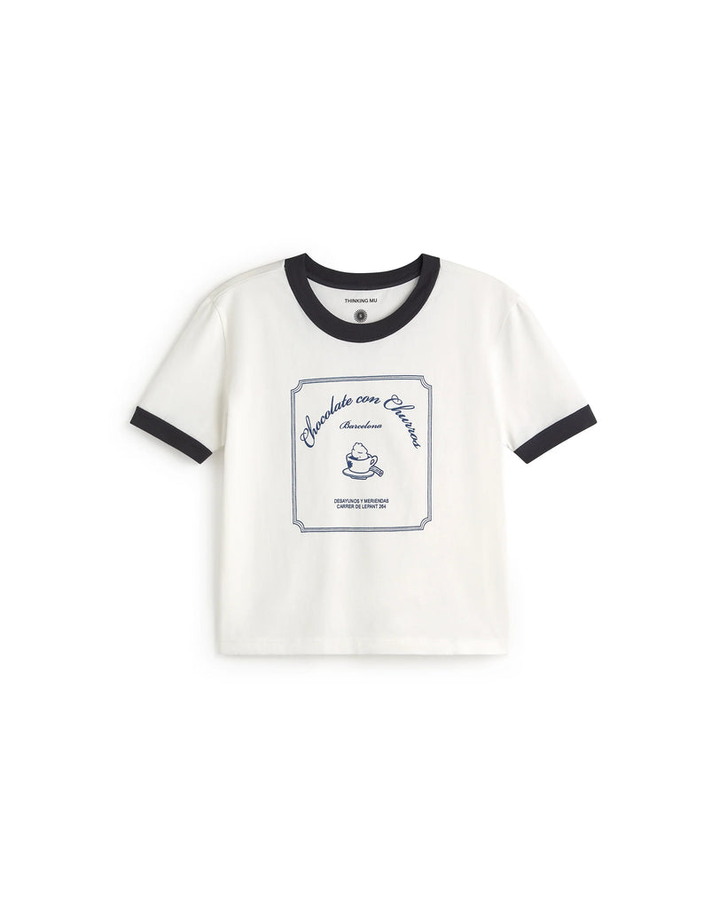 THINKING MU CHURROS WHITE ZOWIE R TEE