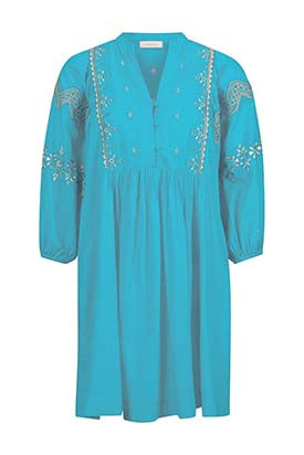 Rich & Royal 2305-628 cotton embroidery dress 707 river blue