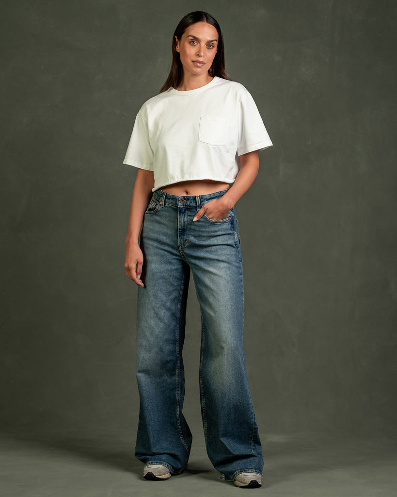 KUYICHI HARPER LOOSE FLARE Starlit Indigo