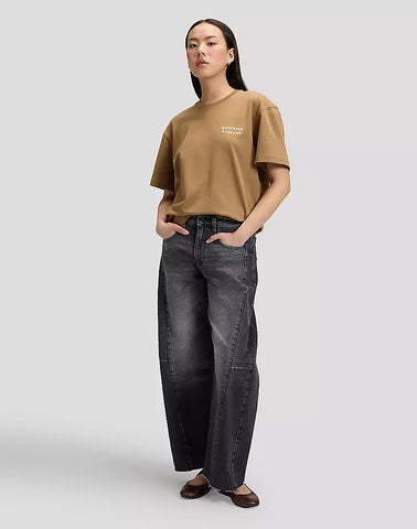 RIDER LOOSE BARREL JEAN CHARRED BLACK