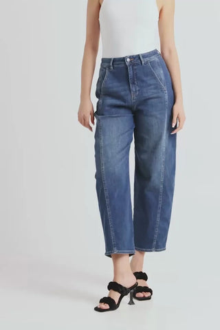 DAWN MOONDUST SOFT DENIM - WIDE BARREL LEG Vintage Blue