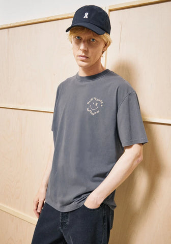 ARMEDANGELS MAARKOS GMT DYE SMILE T-SHIRT Moonshadow Washed