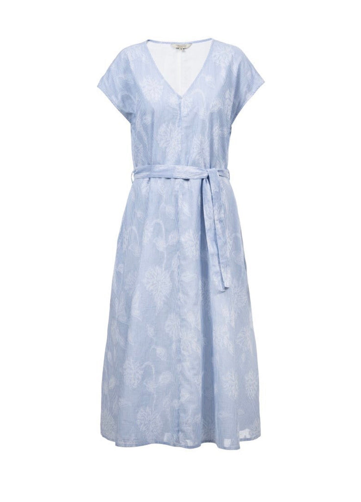 HERRLICHER VILETTA DRESS COTON STRIPED Light Blue
