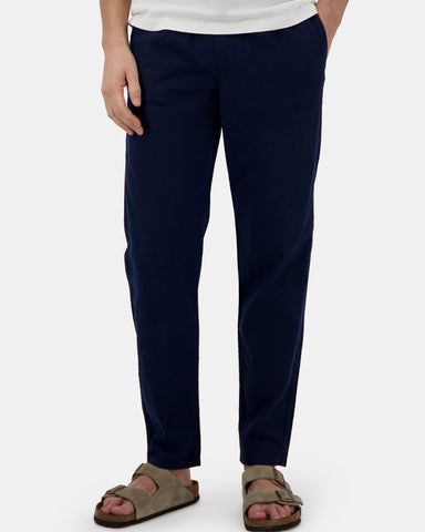 Colours & Sons 9024-780 Pants-Cropped Linen 699 Navy