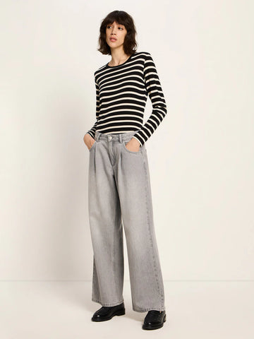 LANIUS Marlene mit Bundfalte Jeans Light Grey Denim