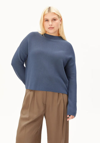 ARMEDANGELS MERINAA LINKS LINKS SWEATER Dusty Blue
