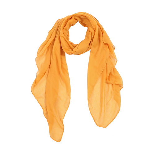 Schal aus Viskose Gelb Uni