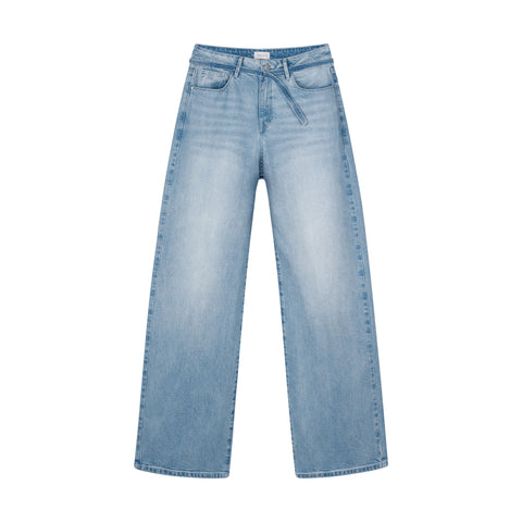 Dawn Denim Blink-High Wide Bright Blue