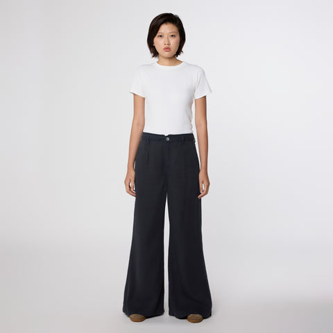 DAWN DENIM BLAZE SUPER WIDE LEG - TENCEL Dark Navy