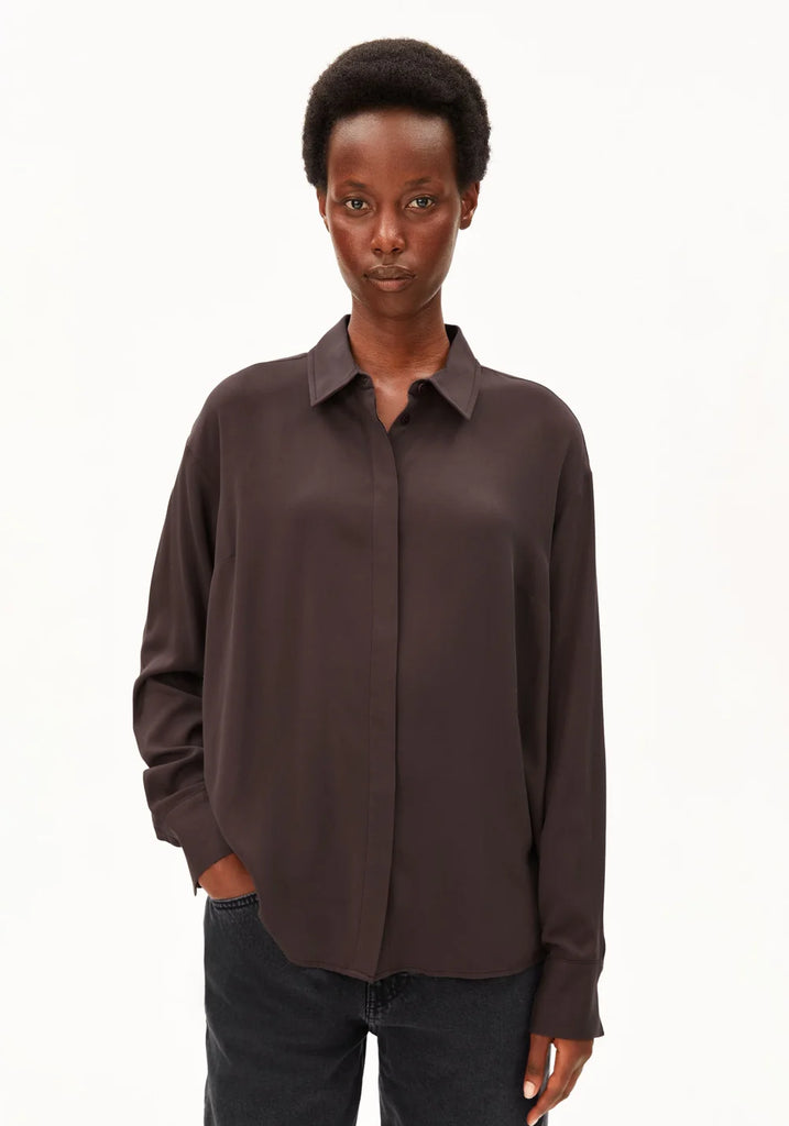 ARMEDANGELS LARISAANA LONGSLEEVE BLOUSE Claystone