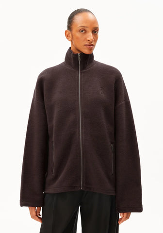 ARMEDANGELS COTTON FLEECE JACKET Claystone