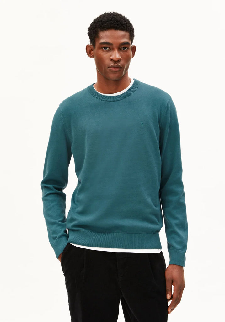 ARMEDANGELS LOUKAA KNIT SWEATER Petrol Velvet