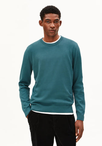 ARMEDANGELS LOUKAA KNIT SWEATER Petrol Velvet