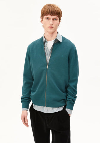 ARMEDANGELS AGAAMON KNIT JACKE Petrol velvet