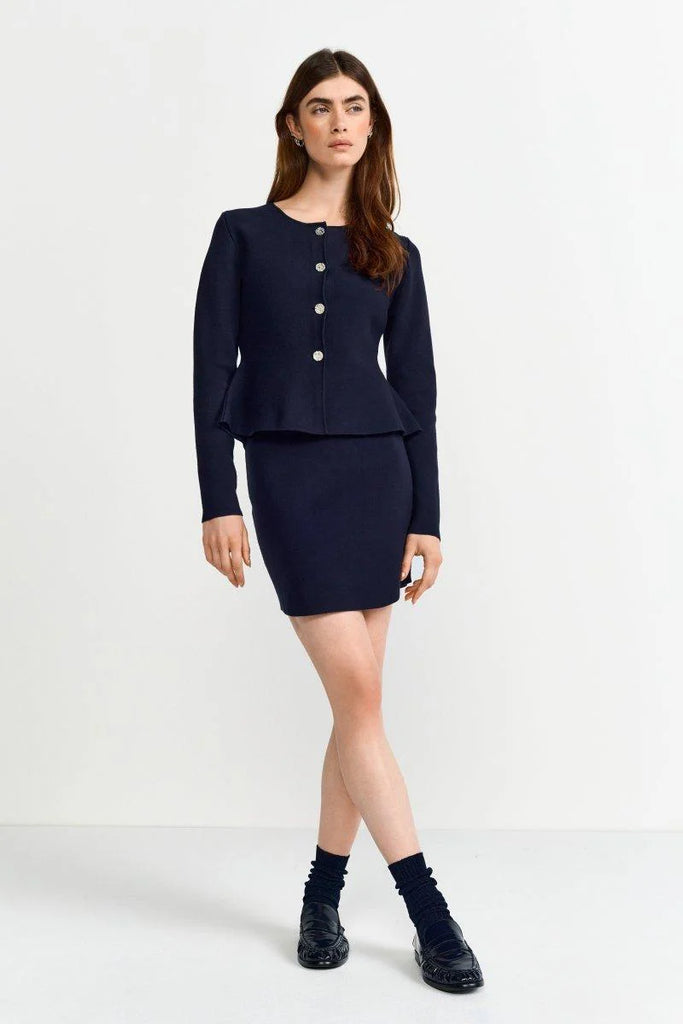 RICH&ROYAL TAILLIERTER CARDIGAN Midnight Blue