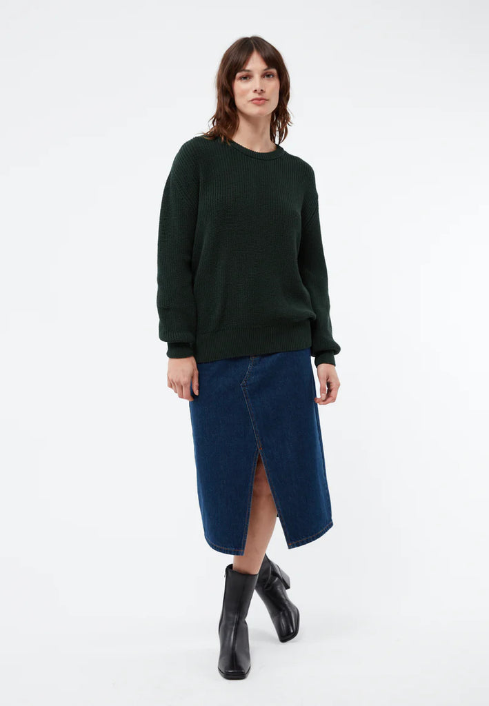 GIVN BERLIN Strickpullover GBARIA loose Fit - Bottle Green