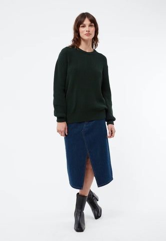 GIVN BERLIN Strickpullover GBARIA loose Fit - Bottle Green