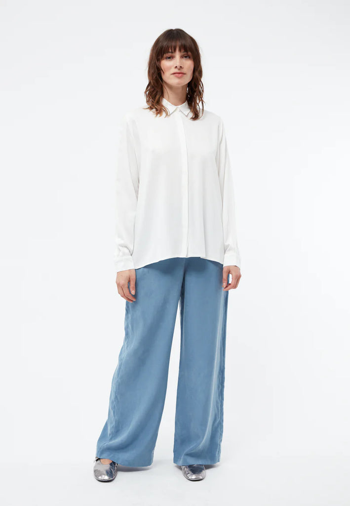 GIVN BERLIN Bluse GBIVA mit Stehkragen - White