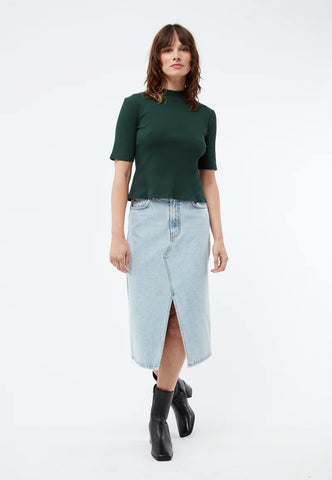 GIVN BERLIN T-Shirt GBGINETTA Rippjersey - Bottle Green (Rib)