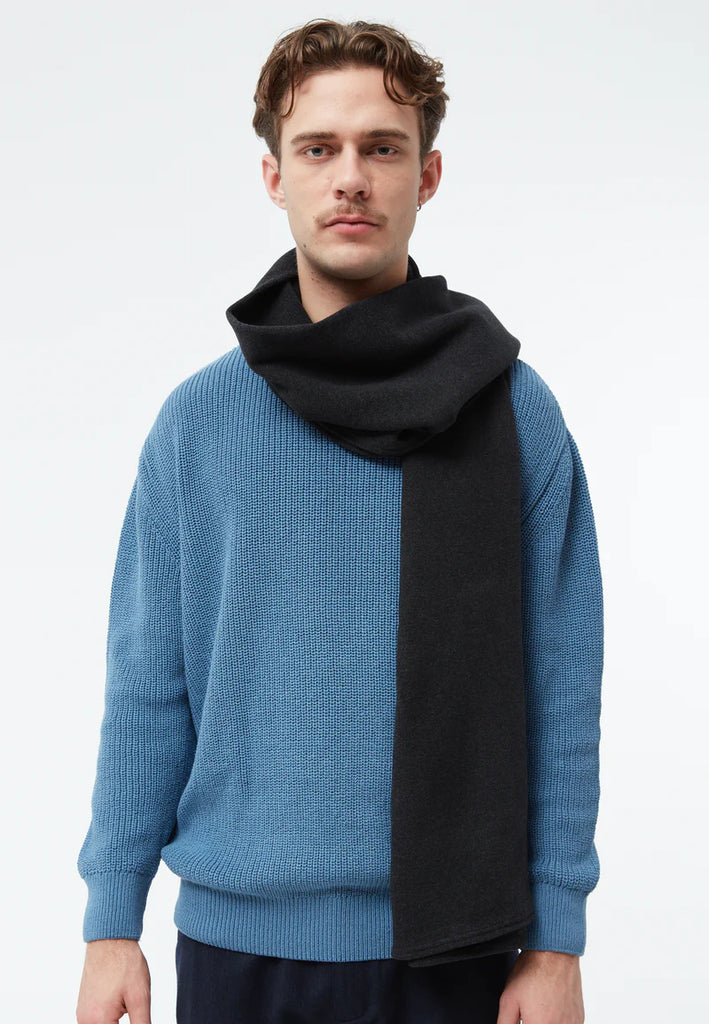GIVN BERLIN Schal GBDANA aus recycelter Baumwolle - Dark Grey