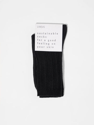 LANIUS RIPPENSTRICK-SOCKEN GOTS Black