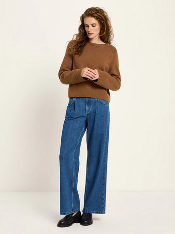 LANIUS CROPPED PULLOVER GOTS Brown