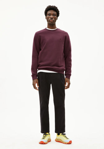 ARMEDANGELS BAARO FLEECE SWEATSHIRT Dark Cranberry