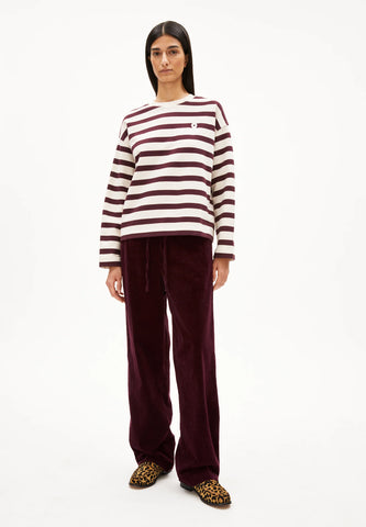 ARMEDANGELS ICONIC Å FRANKAA BOLD SWEAT Undyed - Dark Cranberry
