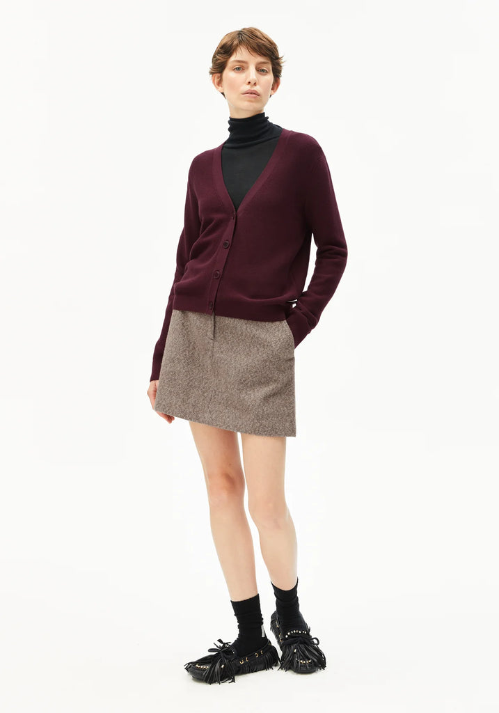 ARMEDANGELS MENAAL LINKS LINKS CARDIGAN Dark Cranberry