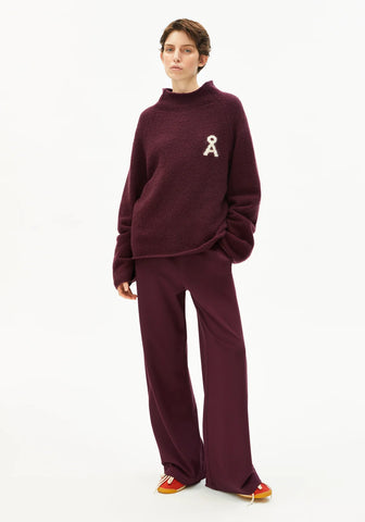 ARMEDANGELS HIMAARI JERSEY PANT Dark Cranberry
