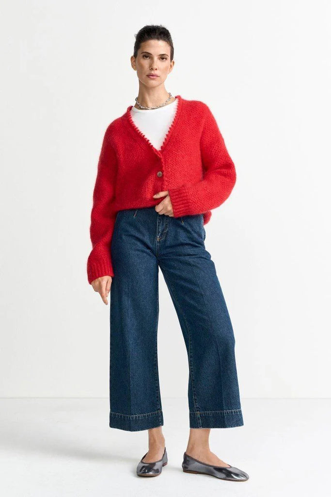 RICH&ROYAL WOLLCARDIGAN MIT PERLMUTTKNÖPFEN Holiday Red