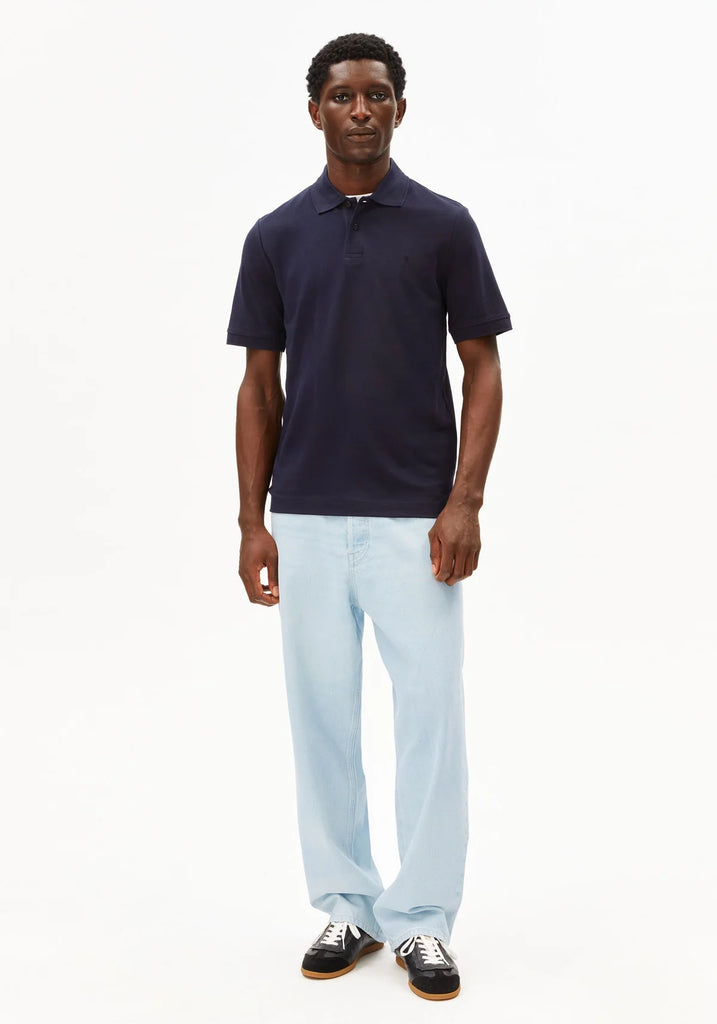 ARMEDANGELS MAARIO POLOSHIRT Night Sky