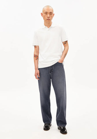 ARMEDANGELS MAARIO POLOSHIRT White