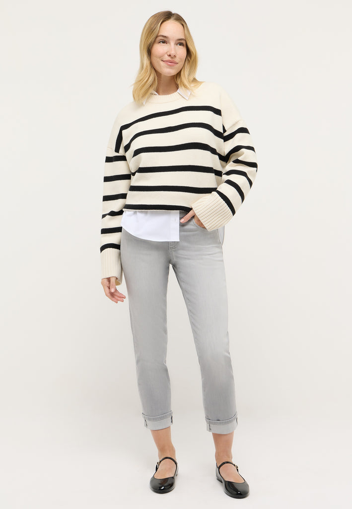 ANGELS JEANS DARLEEN TURN UP / DARLEEN CROP TU Light Grey Used