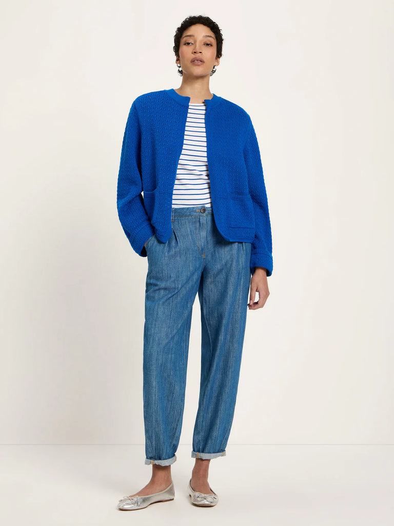 LANIUS STRICKJACKE MIT STRUKTUR GOTS Lapis