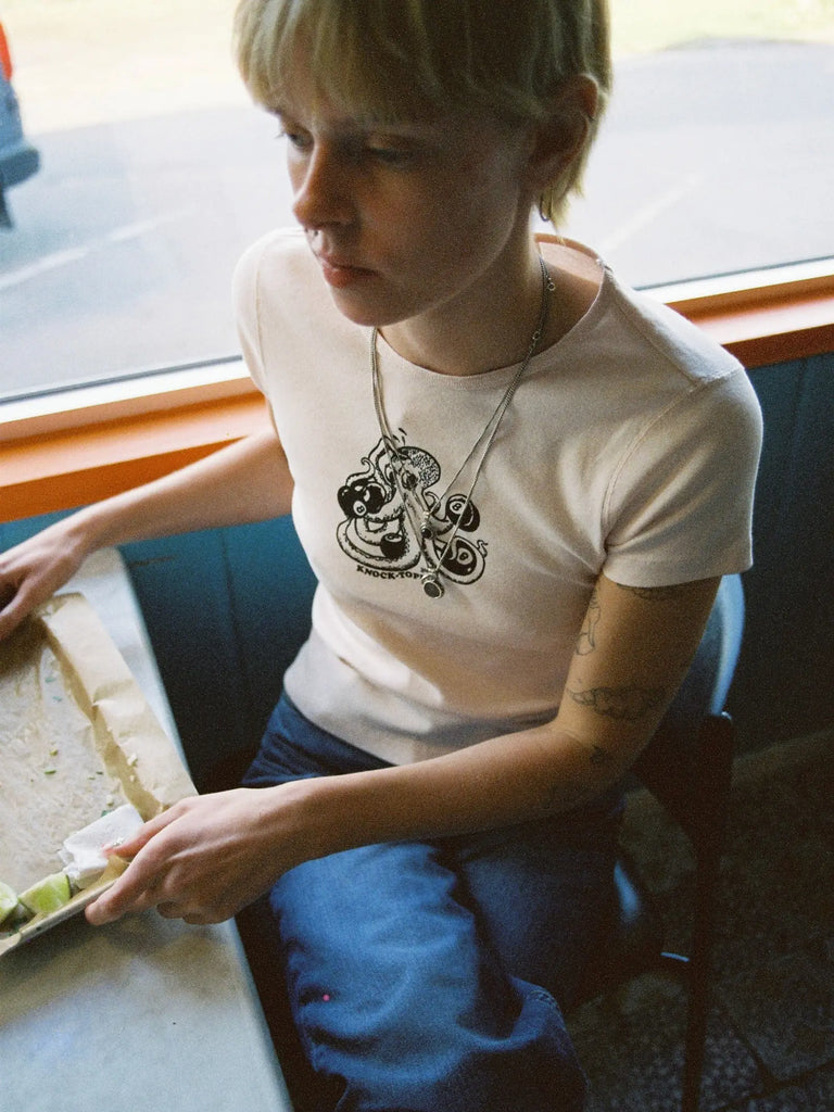 NUDIE JEANS EVE T-SHIRT KNOCK-TOPUS Pink