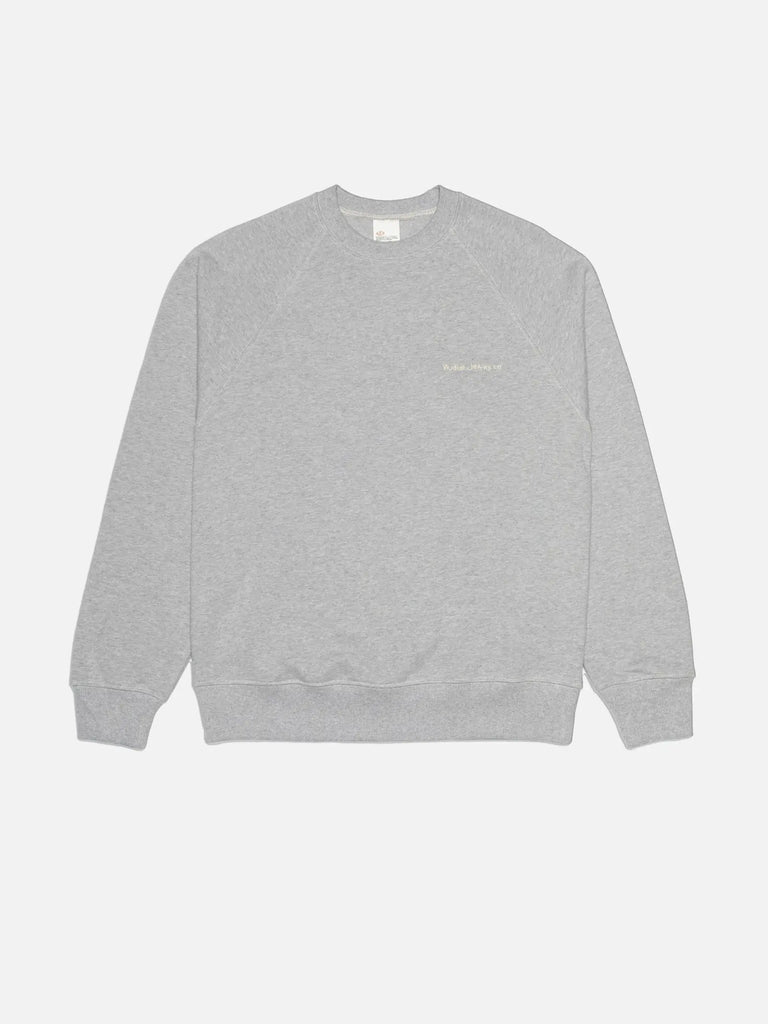 NUDIE JEANS PALLE LOGO SWEATSHIRT Greymelange