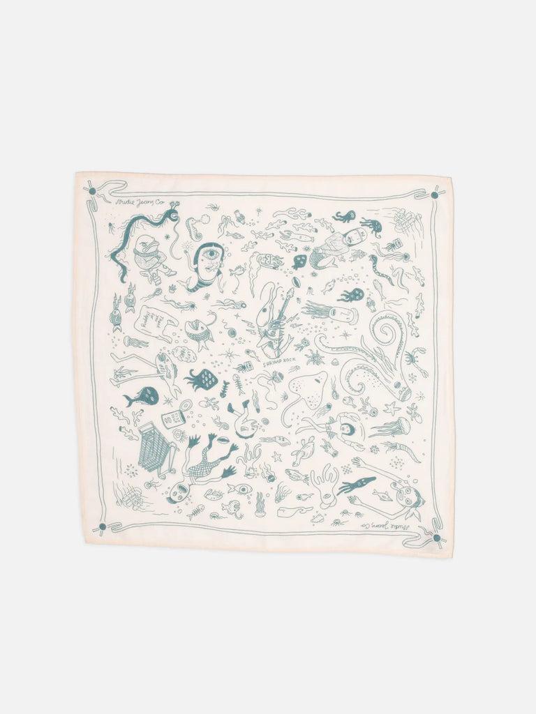 NUDIE JEANS INGRID BANDANA DEEP SEA DOODLES Pink
