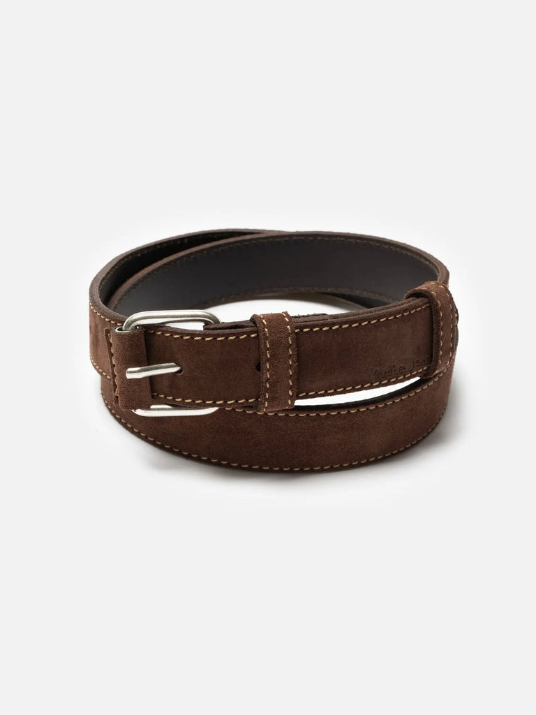 NUDIE JEANS DWAYNE SUEDE BELT Dark Brown