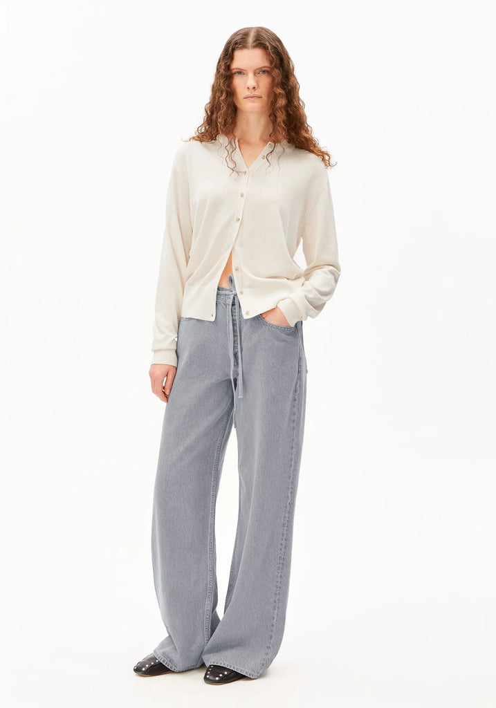ARMEDANGELS FINE KNIT CARDIGAN Oatmilk