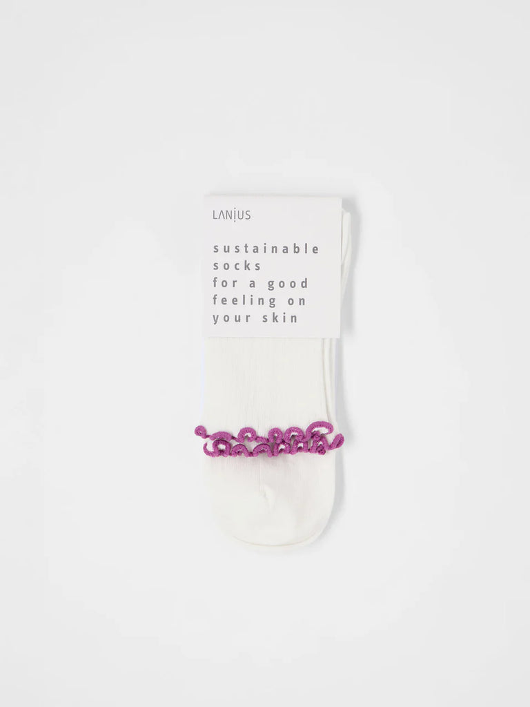 LANIUS SOCKEN MIT VOLANT GOTS Off white