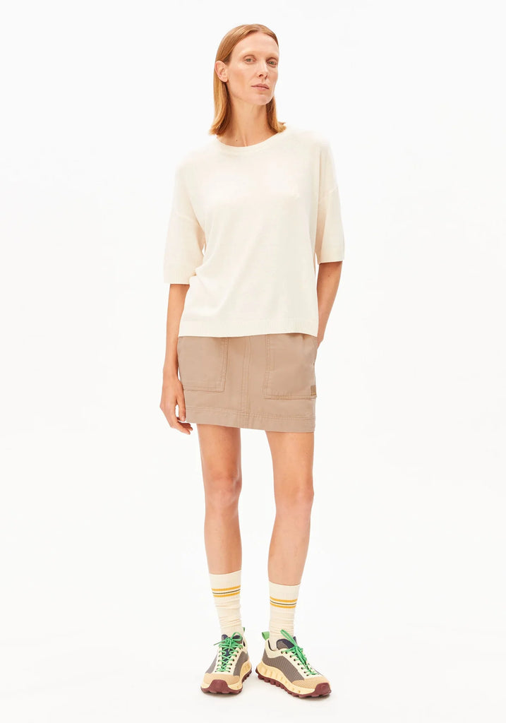 ARMEDANGELS S SL LINEN BLEND KNIT SWEATER Undyed