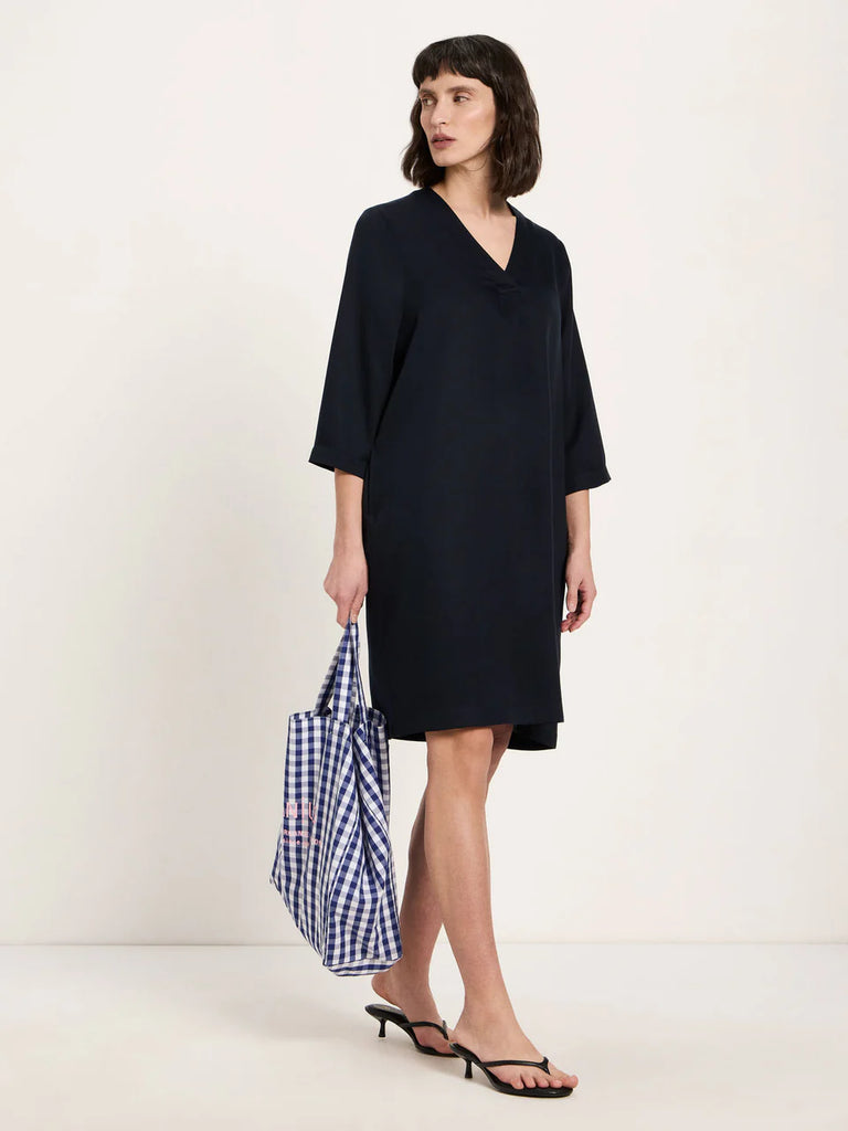 LANIUS KLEID MIT V-AUSSCHNITT Midnight