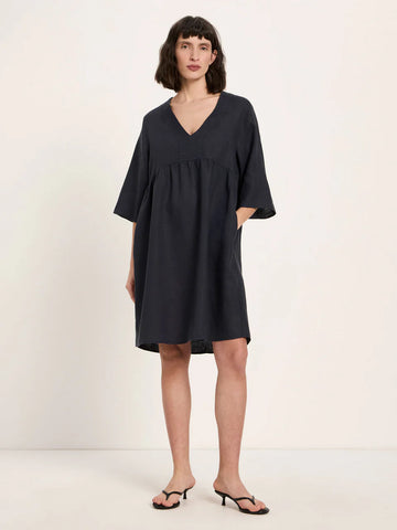 LANIUS KLEID GOTS AUS BIO-LEINEN Midnight